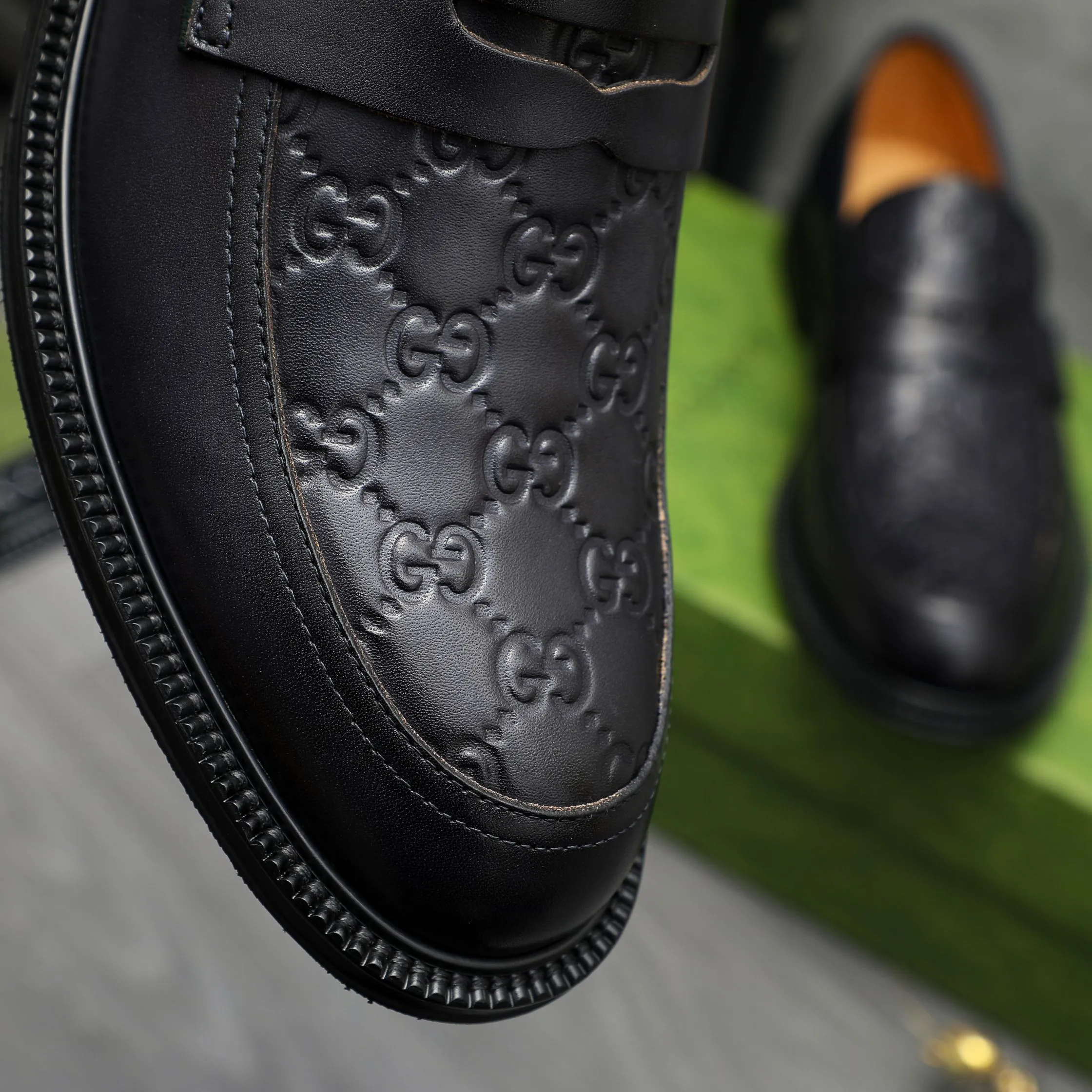 Men's shoes 💰p500 Product trademark: GUCCI "Gucci" business slip-on leather shoes Regular size: 38-46 (38.45.46 custom-made, non-returnable) Product materials: Selected cowhide embossed upper, cowhide lining, original rubber outsole